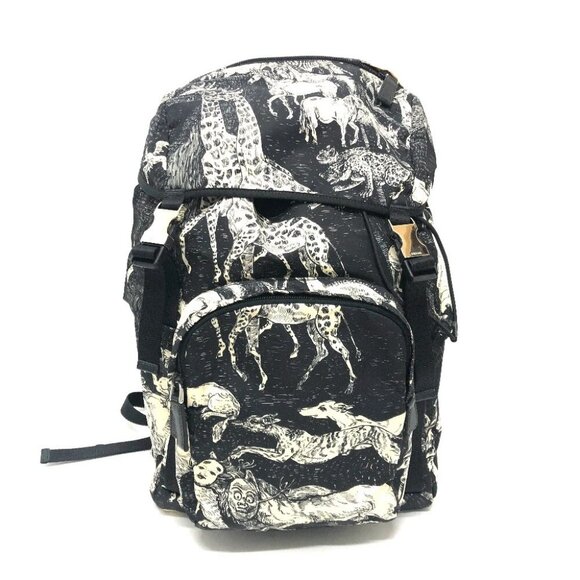 PRADA 2VZ135 Animal total pattern Backpack Bag Backpack - Picture 2 of 14